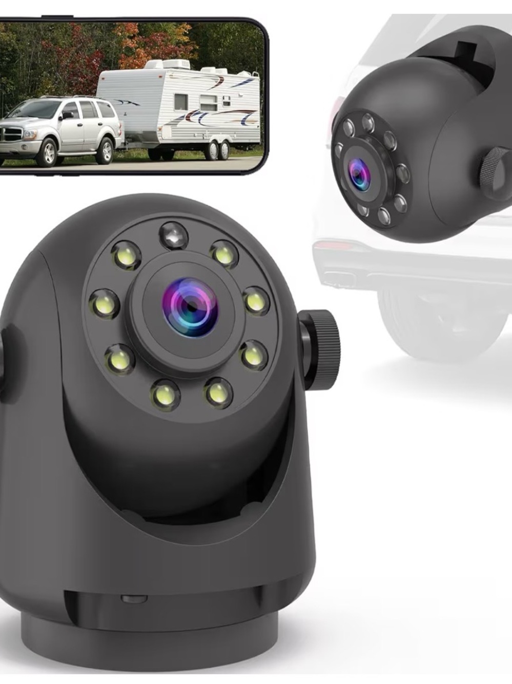 Strong Magnetic Wireless Backup Camera, for iPhone Android Rechargeable New